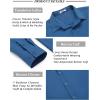 imageCOOFANDY Mens Long Sleeve Button Down Shirts Casual Untucked Dress Shirt Beach Wedding ShirtsNavy