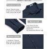 imageCOOFANDY Mens Long Sleeve Button Down Shirts Casual Untucked Dress Shirt Beach Wedding ShirtsNavy Blue