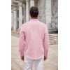 imageCOOFANDY Mens Long Sleeve Button Down Shirts Casual Untucked Dress Shirt Beach Wedding ShirtsPink