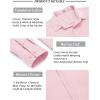 imageCOOFANDY Mens Long Sleeve Button Down Shirts Casual Untucked Dress Shirt Beach Wedding ShirtsPink