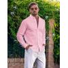 imageCOOFANDY Mens Long Sleeve Button Down Shirts Casual Untucked Dress Shirt Beach Wedding ShirtsPink