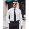 imageCOOFANDY Mens Long Sleeve Button Down Shirts Casual Untucked Dress Shirt Beach Wedding ShirtsWhite