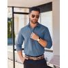 imageCOOFANDY Mens Long Sleeve Button Down Shirts Casual Untucked Shirts for Men Dress Shirts Wedding ShirtsGrey Blue