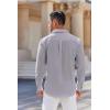 imageCOOFANDY Mens Long Sleeve Button Down Shirts Casual Untucked Shirts for Men Dress Shirts Wedding ShirtsLight Grey