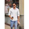 imageCOOFANDY Mens Long Sleeve Button Down Shirts Casual Untucked Shirts for Men Dress Shirts Wedding ShirtsSharkwhite