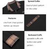imageCOOFANDY Mens Long Sleeve Dress Shirt Plaid Collar Casual Button Down ShirtsBlack