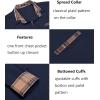 imageCOOFANDY Mens Long Sleeve Dress Shirt Plaid Collar Casual Button Down ShirtsBlue