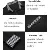 imageCOOFANDY Mens Long Sleeve Dress Shirt Plaid Collar Casual Button Down ShirtsCheck Patternblack