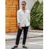 imageCOOFANDY Mens Long Sleeve Dress Shirt Plaid Collar Casual Button Down ShirtsCheck Patternwhite