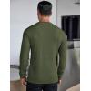 imageCOOFANDY Mens Long Sleeve Henley Shirts Stretch Ribbed TShirts Fashion Casual Basic TopsArmy Green
