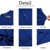 imageCOOFANDY Mens Long Sleeve Henley Shirts Stretch Ribbed TShirts Fashion Casual Basic TopsBlue