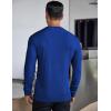 imageCOOFANDY Mens Long Sleeve Henley Shirts Stretch Ribbed TShirts Fashion Casual Basic TopsBlue