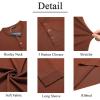 imageCOOFANDY Mens Long Sleeve Henley Shirts Stretch Ribbed TShirts Fashion Casual Basic TopsCaramel