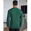 imageCOOFANDY Mens Long Sleeve Henley Shirts Stretch Ribbed TShirts Fashion Casual Basic TopsDark Green