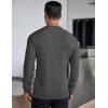 imageCOOFANDY Mens Long Sleeve Henley Shirts Stretch Ribbed TShirts Fashion Casual Basic TopsDark Grey