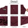 imageCOOFANDY Mens Long Sleeve Henley Shirts Stretch Ribbed TShirts Fashion Casual Basic TopsDark Red