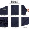 imageCOOFANDY Mens Long Sleeve Henley Shirts Stretch Ribbed TShirts Fashion Casual Basic TopsNavy Blue