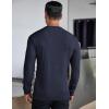 imageCOOFANDY Mens Long Sleeve Henley Shirts Stretch Ribbed TShirts Fashion Casual Basic TopsNavy Blue