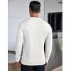 imageCOOFANDY Mens Long Sleeve Henley Shirts Stretch Ribbed TShirts Fashion Casual Basic TopsWhite