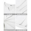 imageCOOFANDY Mens Long Sleeve Muscle T Shirts Casual VNeck Slim Fit Longline Ribbed Shirts Stretch Tee ShirtsAll White