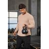 imageCOOFANDY Mens Long Sleeve Muscle T Shirts Casual VNeck Slim Fit Longline Ribbed Shirts Stretch Tee ShirtsBeige