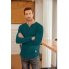 imageCOOFANDY Mens Long Sleeve Muscle T Shirts Casual VNeck Slim Fit Longline Ribbed Shirts Stretch Tee ShirtsGreen