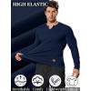 imageCOOFANDY Mens Long Sleeve Muscle T Shirts Casual VNeck Slim Fit Longline Ribbed Shirts Stretch Tee ShirtsNavy Blue