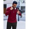 imageCOOFANDY Mens Long Sleeve Muscle T Shirts Casual VNeck Slim Fit Longline Ribbed Shirts Stretch Tee ShirtsWine Red