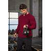 imageCOOFANDY Mens Long Sleeve Muscle T Shirts Casual VNeck Slim Fit Longline Ribbed Shirts Stretch Tee ShirtsWine Red