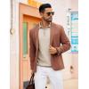 imageCOOFANDY Mens Long Sleeve Polo Knit Polo Sweater Collared Pullover Casual Golf Polo SweaterBeige