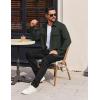 imageCOOFANDY Mens Long Sleeve Shirts Casual Button Down Shirt Wrinkle Free Dress Shirt with PocketDark Green