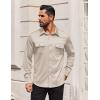 imageCOOFANDY Mens Long Sleeve Shirts Casual Button Down Shirt Wrinkle Free Dress Shirt with PocketLight Khaki