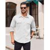 imageCOOFANDY Mens Long Sleeve Shirts Casual Button Down Shirt Wrinkle Free Dress Shirt with PocketWhite