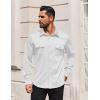 imageCOOFANDY Mens Long Sleeve Shirts Casual Button Down Shirt Wrinkle Free Dress Shirt with PocketWhite