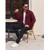 imageCOOFANDY Mens Long Sleeve Shirts Casual Button Down Shirt Wrinkle Free Dress Shirt with PocketWine Red