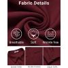 imageCOOFANDY Mens Long Sleeve Shirts Casual Button Down Shirt Wrinkle Free Dress Shirt with PocketWine Red