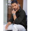 imageCOOFANDY Mens Long Sleeve Wrinkle Free Shirts Casual Button Down Shirts Untucked Dress ShirtBlack