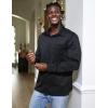imageCOOFANDY Mens Long Sleeve Wrinkle Free Shirts Casual Button Down Shirts Untucked Dress ShirtBlack