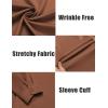imageCOOFANDY Mens Long Sleeve Wrinkle Free Shirts Casual Button Down Shirts Untucked Dress ShirtBrown
