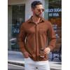 imageCOOFANDY Mens Long Sleeve Wrinkle Free Shirts Casual Button Down Shirts Untucked Dress ShirtBrown