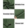 imageCOOFANDY Mens Long Sleeve Wrinkle Free Shirts Casual Button Down Shirts Untucked Dress ShirtDark Army Green