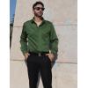 imageCOOFANDY Mens Long Sleeve Wrinkle Free Shirts Casual Button Down Shirts Untucked Dress ShirtDark Army Green