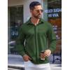 imageCOOFANDY Mens Long Sleeve Wrinkle Free Shirts Casual Button Down Shirts Untucked Dress ShirtDark Army Green