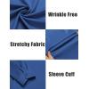 imageCOOFANDY Mens Long Sleeve Wrinkle Free Shirts Casual Button Down Shirts Untucked Dress ShirtDark Blue