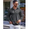 imageCOOFANDY Mens Long Sleeve Wrinkle Free Shirts Casual Button Down Shirts Untucked Dress ShirtDark Grey