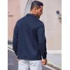 imageCOOFANDY Mens Long Sleeve Wrinkle Free Shirts Casual Button Down Shirts Untucked Dress ShirtNavy Blue
