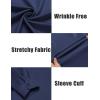 imageCOOFANDY Mens Long Sleeve Wrinkle Free Shirts Casual Button Down Shirts Untucked Dress ShirtNavy Blue