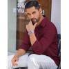 imageCOOFANDY Mens Long Sleeve Wrinkle Free Shirts Casual Button Down Shirts Untucked Dress ShirtWine Red