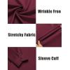 imageCOOFANDY Mens Long Sleeve Wrinkle Free Shirts Casual Button Down Shirts Untucked Dress ShirtWine Red