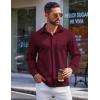 imageCOOFANDY Mens Long Sleeve Wrinkle Free Shirts Casual Button Down Shirts Untucked Dress ShirtWine Red